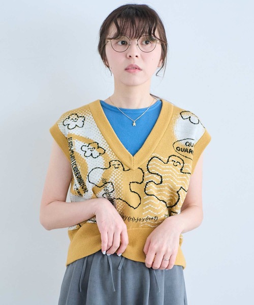 I am I in fact...（アイアムアイインファクト）の「JOI2DA VEST（ニット/セーター・レディース・ベージュ・FREE）」の3枚目の写真