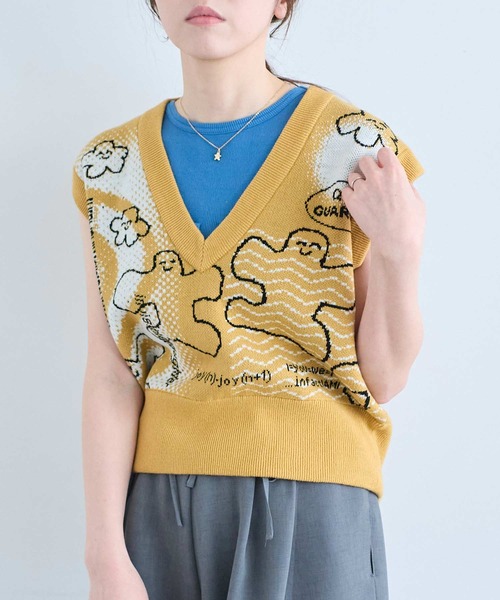 I am I in fact...（アイアムアイインファクト）の「JOI2DA VEST（ニット/セーター・レディース・ベージュ・FREE）」の4枚目の写真