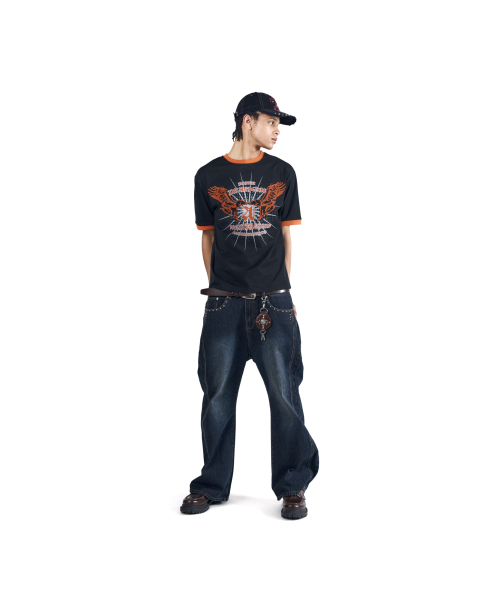 AAKAM（アーカム）の「VTG Eagle Ringer Top (Black)（Tシャツ/カットソー・レディース・その他・3/2/1）」の7枚目の写真