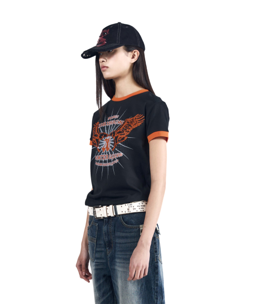 AAKAM（アーカム）の「VTG Eagle Ringer Top (Black)（Tシャツ/カットソー・レディース・その他・3/2/1）」の10枚目の写真