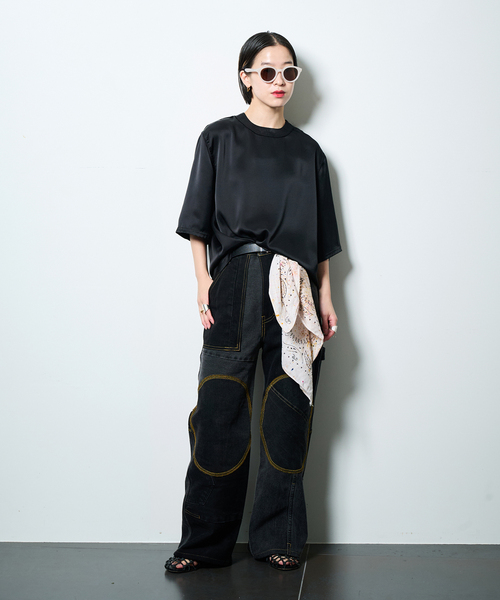CITYSHOP(シティーショップ)の「《追加3》SATIN Tシャツ(Tシャツ/カットソー・レディース・ブラック・FREE)」の7枚目の写真