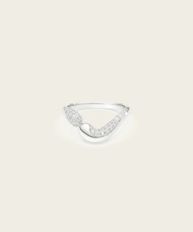 SWAROVSKI | 【公式】【スワロフスキー】Classica オープンリング, ラウンドカット, ホワイト, スターリングシルバー(リング)