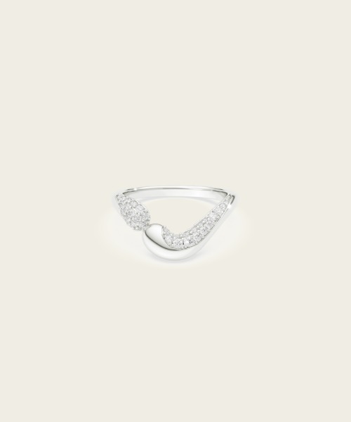 SWAROVSKI(スワロフスキー)の「【公式】【スワロフスキー】Classica オープンリング, ラウンドカット, ホワイト, スターリングシルバー(リング・レディース・シルバー・50)」の1枚目の写真