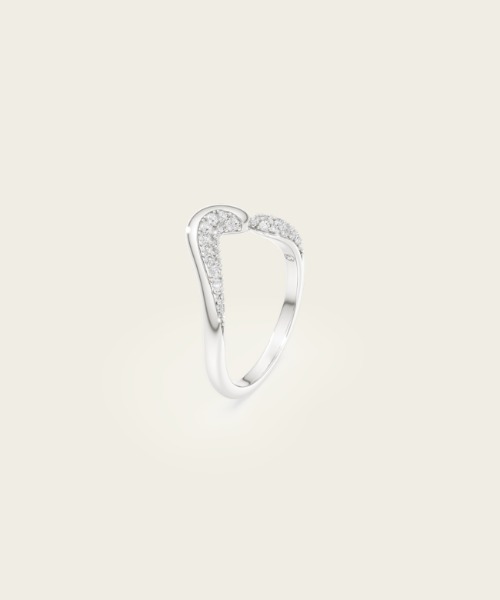 SWAROVSKI(スワロフスキー)の「【公式】【スワロフスキー】Classica オープンリング, ラウンドカット, ホワイト, スターリングシルバー(リング・レディース・シルバー・50)」の4枚目の写真