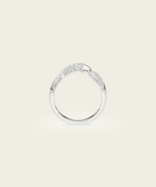 SWAROVSKI(スワロフスキー)の「【公式】【スワロフスキー】Classica オープンリング, ラウンドカット, ホワイト, スターリングシルバー(リング・レディース・シルバー・50)」の5枚目の写真