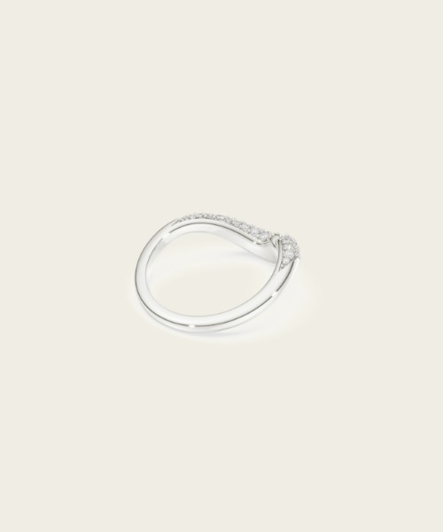 SWAROVSKI(スワロフスキー)の「【公式】【スワロフスキー】Classica オープンリング, ラウンドカット, ホワイト, スターリングシルバー(リング・レディース・シルバー・50)」の6枚目の写真