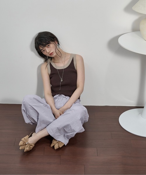 THE YOn（ザヨン）の「リンガーアメスリニットタンク（タンクトップ・レディース・アイボリー/ベージュ/ブラウン・FREE）」の20枚目の写真
