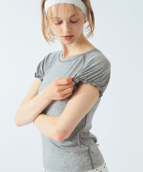Ray BEAMS(レイビームス)の「ラグラン パフ スリーブ Tシャツ(Tシャツ/カットソー・レディース・ホワイト系その他6・ONE SIZE)」の6枚目の写真