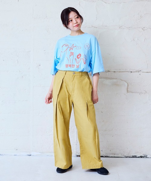 MARKEY'S（マーキーズ）の「ワイドタックパンツ/おとな（その他パンツ・レディース・ブルー/ブラック/ベージュ・160cm/170cm）」の2枚目の写真