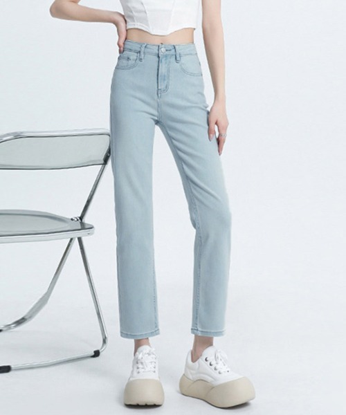 ONEP STAR(ワンピスター)の「ストレートデニムパンツ(デニムパンツ・レディース・ライトブルー/ダークブルー・X-LARGE/LARGE/MEDIUM/SMALL)」の13枚目の写真