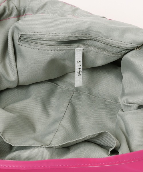 cheek（BAG）（チーク）の「【cheek】tiered code one shoul ティアード ギャザー ワンショルダーバッグ｜ロープハンドル ドローコード（トートバッグ・レディース・グレー/ブラック/ピンク/カーキ・フリー）」の21枚目の写真