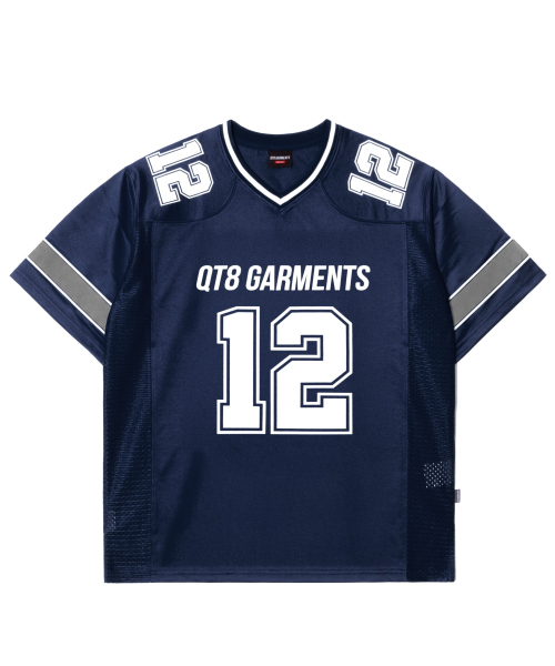 QT8 GARMENTS(キューティーエイトガーメント)の「LB 3R Football Jersey (Navy)(ポロシャツ・メンズ・その他・MEDIUM/LARGE/X-LARGE/SMALL)」の2枚目の写真