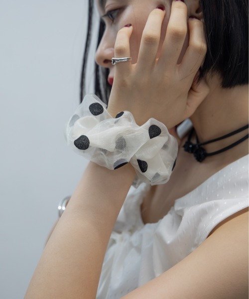 Dot Sheer Scrunchie/ドットシアーシュシュ（シュシュ）｜uyu.（ウユ