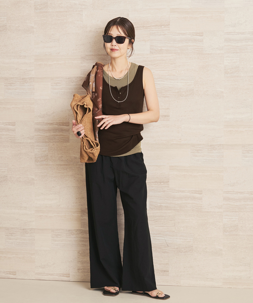 plage(プラージュ)の「Linen mix easy パンツ(その他パンツ・レディース・ホワイト/ピンク/ブラック・36/38/34)」の4枚目の写真