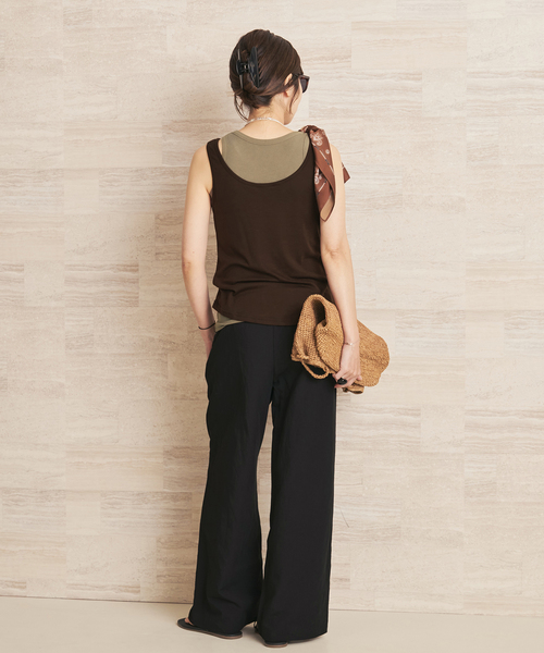 plage(プラージュ)の「Linen mix easy パンツ(その他パンツ・レディース・ホワイト/ピンク/ブラック・36/38/34)」の9枚目の写真