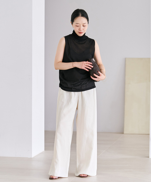 plage(プラージュ)の「Linen mix easy パンツ(その他パンツ・レディース・ホワイト/ピンク/ブラック・36/38/34)」の14枚目の写真