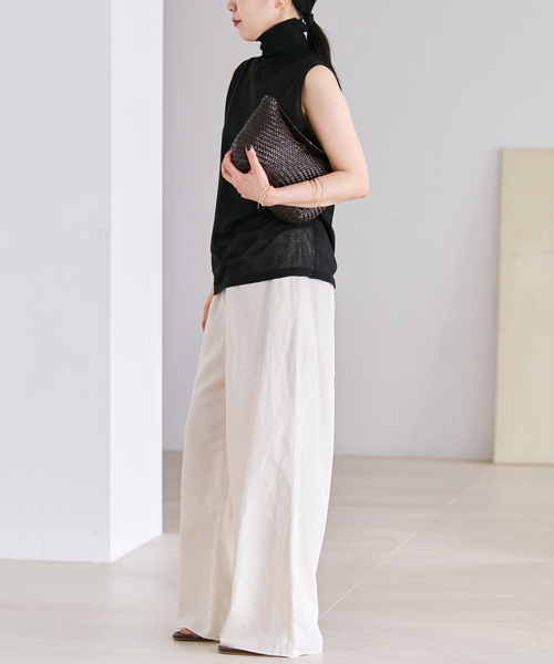 plage(プラージュ)の「Linen mix easy パンツ(その他パンツ・レディース・ホワイト/ピンク/ブラック・36/38/34)」の15枚目の写真