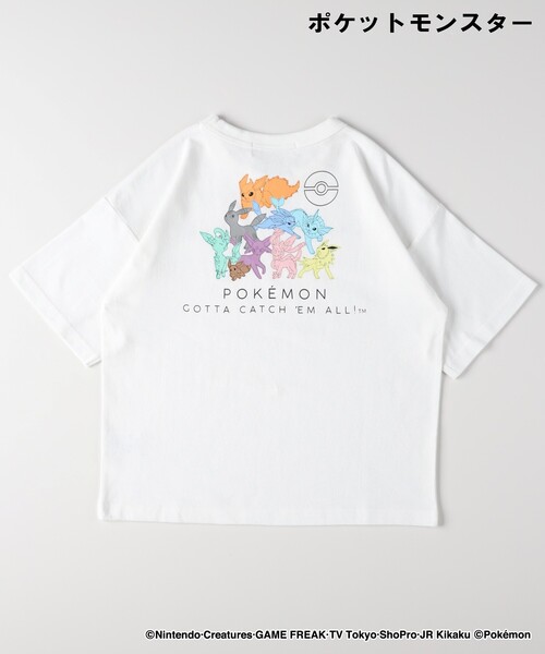 Right-on（ライトオン）の「「ポケットモンスター」プリントTシャツ（Tシャツ/カットソー・キッズ・チャコール/ホワイト系1/グリーン系1/レッド系2/ブラック系/パープル系1/ホワイト系3・11/12/13/14）」の2枚目の写真