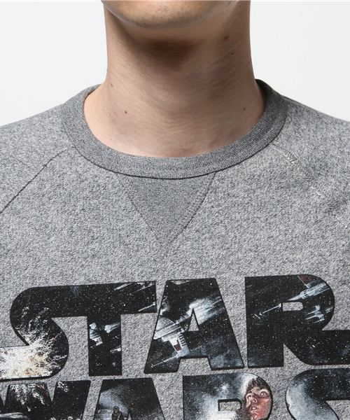 JUNK FOOD（ジャンクフード）の「スターウォーズ/STAR WARS　LOGOトレーナー（Tシャツ/カットソー・メンズ・トップグレー・SMALL）」の7枚目の写真