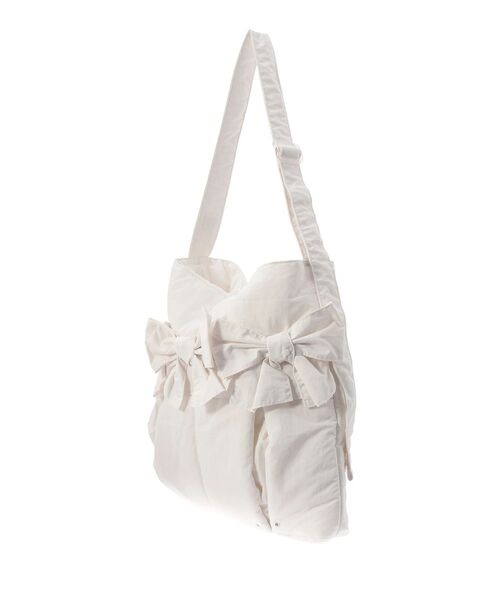 merry jenny(メリージェニー)の「パデットリボンショルダーバッグ(ショルダーバッグ・レディース・ブラック/オフホワイト/グレー・FREE)」の12枚目の写真