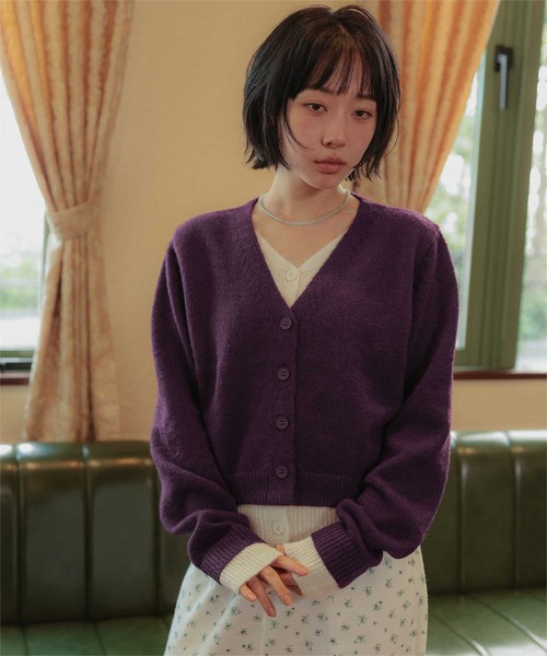 miette(ミエット)の「レイヤードライクVネックニットカーディガン(カーディガン/ボレロ・レディース・ブラウン/パープル/チャコール・FREE)」の18枚目の写真
