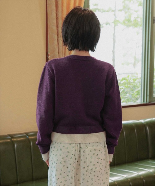 miette(ミエット)の「レイヤードライクVネックニットカーディガン(カーディガン/ボレロ・レディース・ブラウン/パープル/チャコール・FREE)」の19枚目の写真