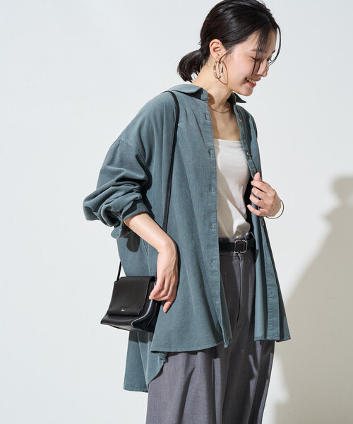 FREAK'S STORE(フリークスストア)の「限定展開 コーデュロイ オーバーシャツ(シャツ/ブラウス・レディース・ベージュ/コーラルピンク/ブラウン/サックスブルー/ナチュラル/ブラック・フリ-)」の5枚目の写真