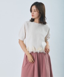 ポーツポリー_レースフリルヘムニット