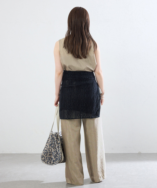 IENA(イエナ)の「《接触冷感/セットアップ対応》シルキータフタイージーパンツ(その他パンツ・レディース・ブラック/ベージュ・38/36/34)」の19枚目の写真
