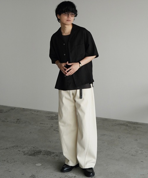 WYM LIDNM(ウィム バイ リドム)の「FAUX GRAIN CHAIN BELT(ベルト・メンズ・ブラック/キャメル・L/M)」の4枚目の写真