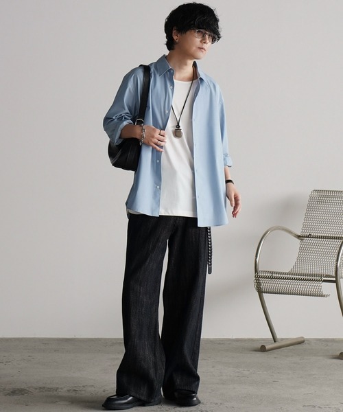 WYM LIDNM(ウィム バイ リドム)の「FAUX GRAIN CHAIN BELT(ベルト・メンズ・ブラック/キャメル・L/M)」の6枚目の写真