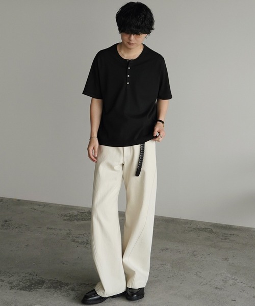 WYM LIDNM(ウィム バイ リドム)の「FAUX GRAIN CHAIN BELT(ベルト・メンズ・ブラック/キャメル・L/M)」の14枚目の写真