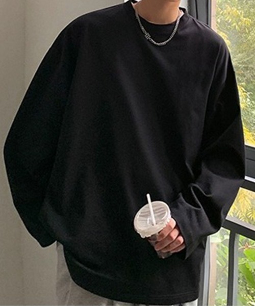 KELVIN(ケルヴァン)の「Oversized Basic Long Tee オーバーサイズベーシックロンT(Tシャツ/カットソー・メンズ・ブラック・LARGE/MEDIUM)」の2枚目の写真