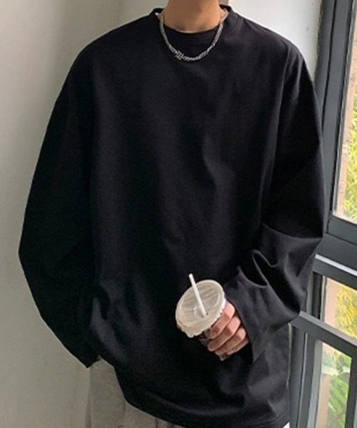KELVIN(ケルヴァン)の「Oversized Basic Long Tee オーバーサイズベーシックロンT(Tシャツ/カットソー・メンズ・ブラック・LARGE/MEDIUM)」の3枚目の写真