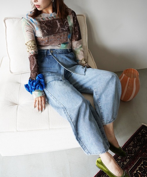 SANSeLF(サンセルフ)の「【SANSeLF】ヴィンテージアートシアートップス saw26a008(その他トップス・レディース・マルチ・FREE)」の2枚目の写真