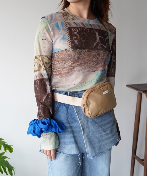 SANSeLF(サンセルフ)の「【SANSeLF】ヴィンテージアートシアートップス saw26a008(その他トップス・レディース・マルチ・FREE)」の3枚目の写真