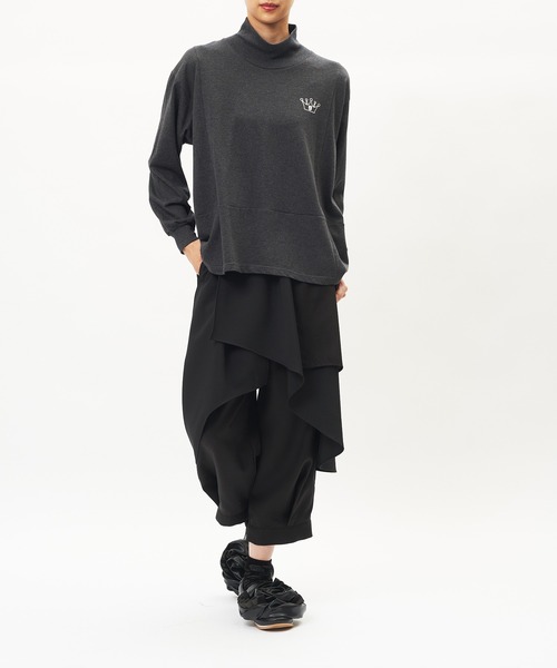 gomme(ゴム)の「レイヤーツイルパンツ(その他パンツ・レディース・ブラック/チャコールグレー・MEDIUM)」の16枚目の写真