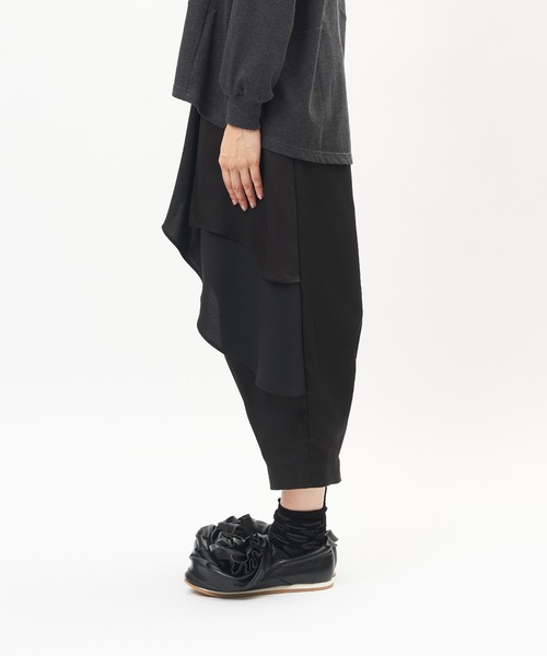 gomme(ゴム)の「レイヤーツイルパンツ(その他パンツ・レディース・ブラック/チャコールグレー・MEDIUM)」の4枚目の写真