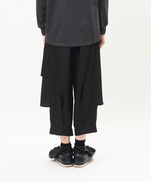 gomme(ゴム)の「レイヤーツイルパンツ(その他パンツ・レディース・ブラック/チャコールグレー・MEDIUM)」の5枚目の写真