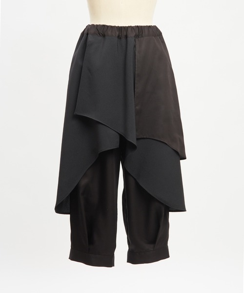 gomme(ゴム)の「レイヤーツイルパンツ(その他パンツ・レディース・ブラック/チャコールグレー・MEDIUM)」の6枚目の写真