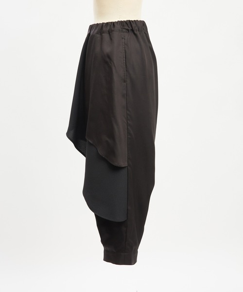 gomme(ゴム)の「レイヤーツイルパンツ(その他パンツ・レディース・ブラック/チャコールグレー・MEDIUM)」の7枚目の写真