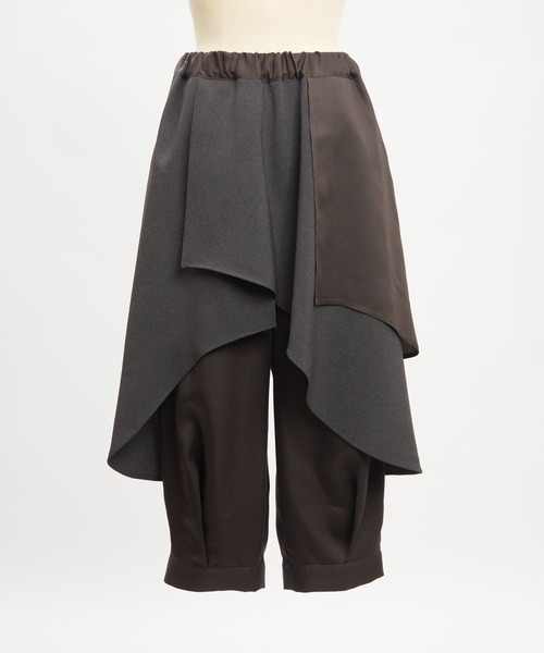 gomme(ゴム)の「レイヤーツイルパンツ(その他パンツ・レディース・ブラック/チャコールグレー・MEDIUM)」の13枚目の写真