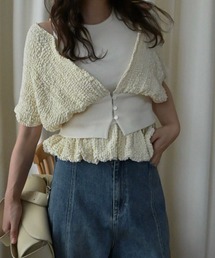 WILLFULLY（ウィルフリー）の「poodle dolman ensemble rib tank SET（Tシャツ/カットソー）」