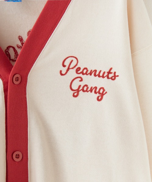 FRUIT OF THE LOOM(フルーツオブザルーム)の「FRUIT OF THE LOOM /フルーツオブザルーム x PEANUTS/ピーナッツ 裏起毛裏毛カーディガン 2026年秋冬 秋服(カーディガン/ボレロ・メンズ・アイボリー・M/L)」の5枚目の写真