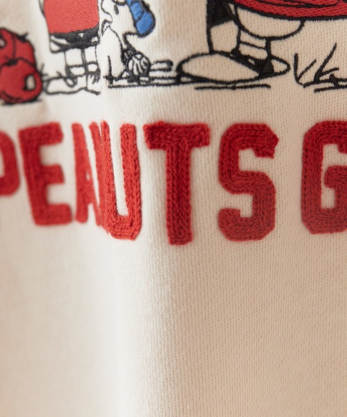 FRUIT OF THE LOOM(フルーツオブザルーム)の「FRUIT OF THE LOOM /フルーツオブザルーム x PEANUTS/ピーナッツ 裏起毛裏毛カーディガン 2026年秋冬 秋服(カーディガン/ボレロ・メンズ・アイボリー・M/L)」の2枚目の写真
