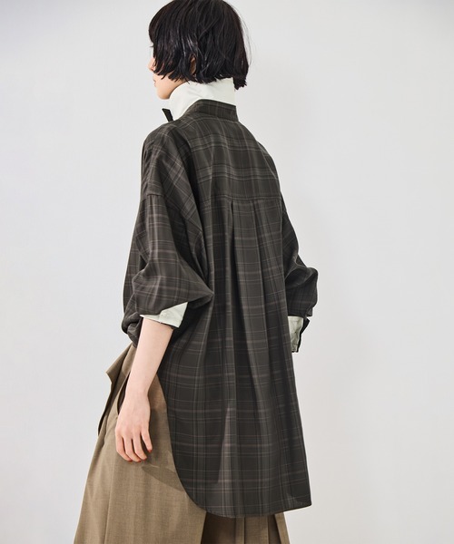 STUDIOUS（ステュディオス）の「【STUDIOUS/ステュディオス】2Way Overshirt/2ウェイオーバーシャツ/ウォッシャブル（シャツ/ブラウス・レディース・ホワイト/カーキ/キャメル・FREE）」の20枚目の写真