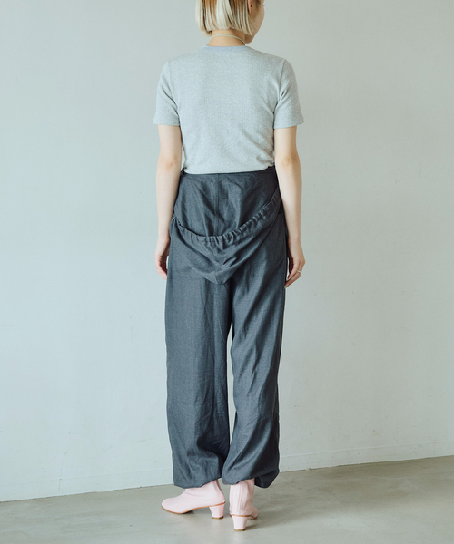 IENA LA BOUCLE(イエナラブークル)の「IENA LA BOUCLE アイレットメッシュクルーネックTシャツ(Tシャツ/カットソー・レディース・グレー/ホワイト・FREE)」の3枚目の写真