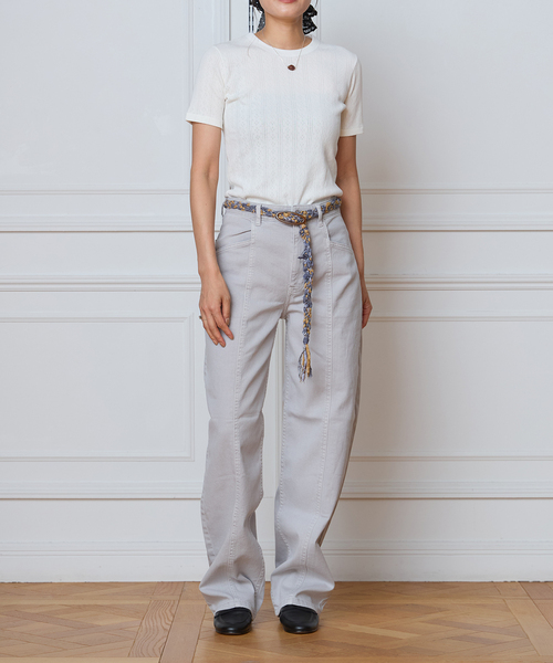 IENA LA BOUCLE(イエナラブークル)の「IENA LA BOUCLE アイレットメッシュクルーネックTシャツ(Tシャツ/カットソー・レディース・グレー/ホワイト・FREE)」の10枚目の写真