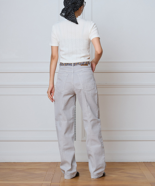 IENA LA BOUCLE(イエナラブークル)の「IENA LA BOUCLE アイレットメッシュクルーネックTシャツ(Tシャツ/カットソー・レディース・グレー/ホワイト・FREE)」の12枚目の写真