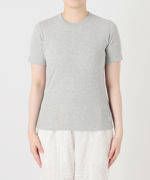 IENA LA BOUCLE(イエナラブークル)の「IENA LA BOUCLE アイレットメッシュクルーネックTシャツ(Tシャツ/カットソー・レディース・グレー/ホワイト・FREE)」の21枚目の写真